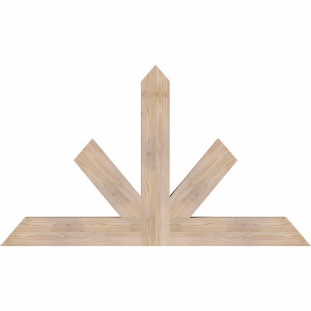 Ekena Millwork Saratoga Smooth Timber Gable Bracket, Douglas Fir, 60"W x 35"H x 3 1/2"D x 5 1/2"F, 14/12 Pitch GBW060X35X0406SAR00SDF